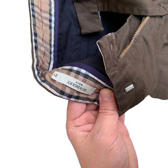 VINTAGE Burberry Brit SuperNova Pants Brown Size 31 - Picture 8 of 8